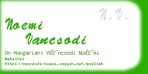 noemi vancsodi business card